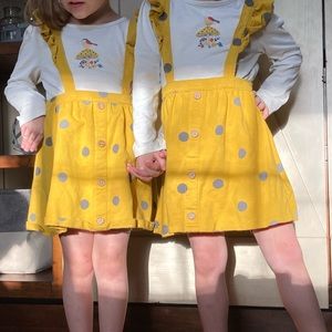 Cute cottage core skirt overall and shirt set!